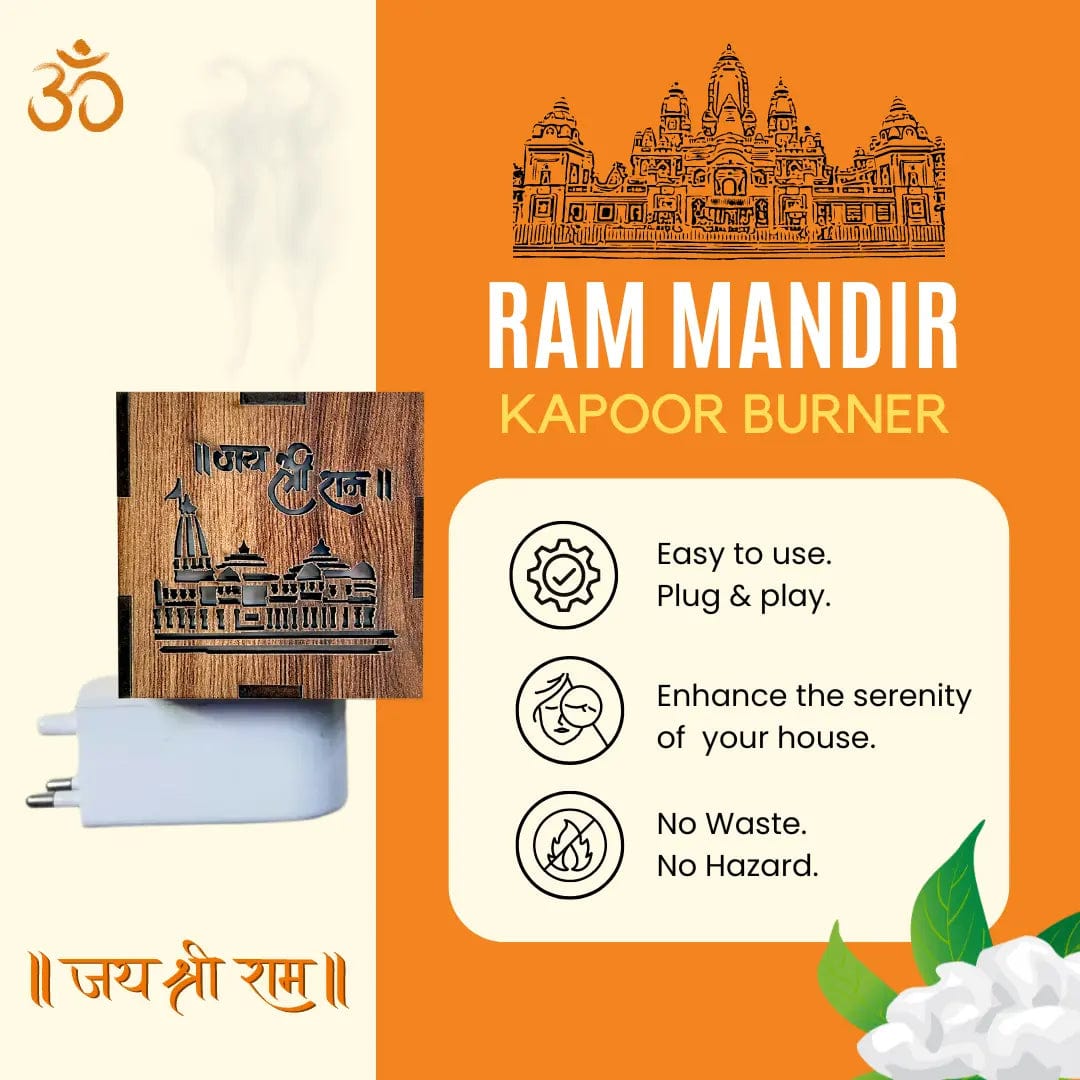 3-in-1 Ayodhya Ram Mandir Electric Aroma Burner & Night lamp (Copy) Zaavio®