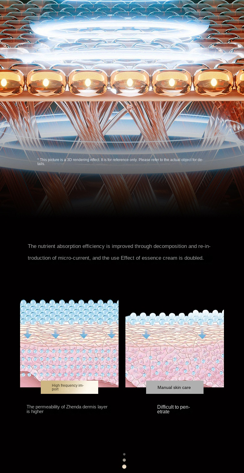 3 in 1 Face and Neck Massager | Lift Face Double Chin Removal Facial Machine Wrinkle Removal - Black - 3 in 1 Face and Neck Massager