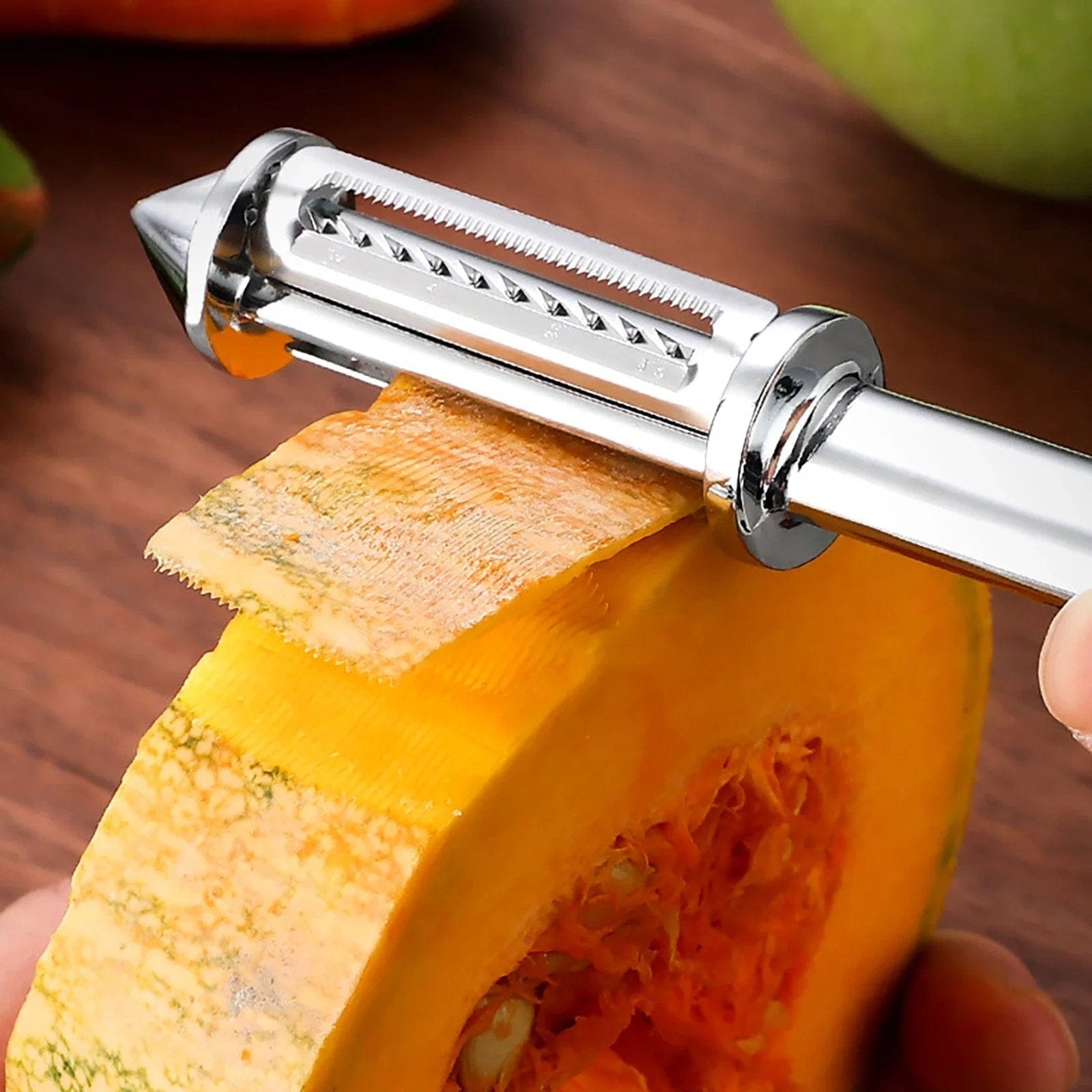 3-In-1 Multifunctional Veggie Peeler | Potato Peeler Vegetable Knife Slicer Fruit Peeler Kitchen 3 in 1 Knife - 3-In-1 Multifunctional Veggie Peeler 3 in 1 Stainless steel Multifunctional Veggie Peeler (Pack of 2)