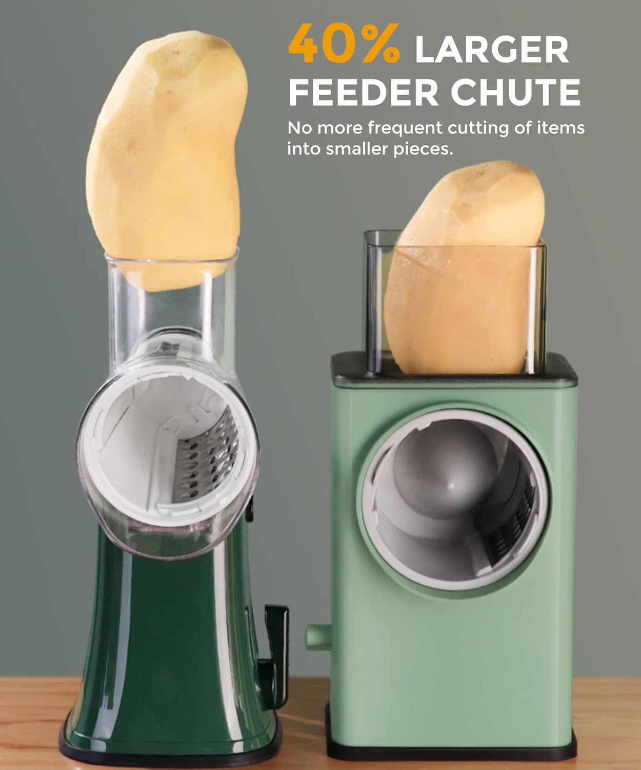 3-in-1 Rotary Vegetable & Cheese Grater| Vegetable Cutter Chopper Onion Cutting Machine Cheese Grater - 3-in-1 Rotary Vegetable & Cheese Grater