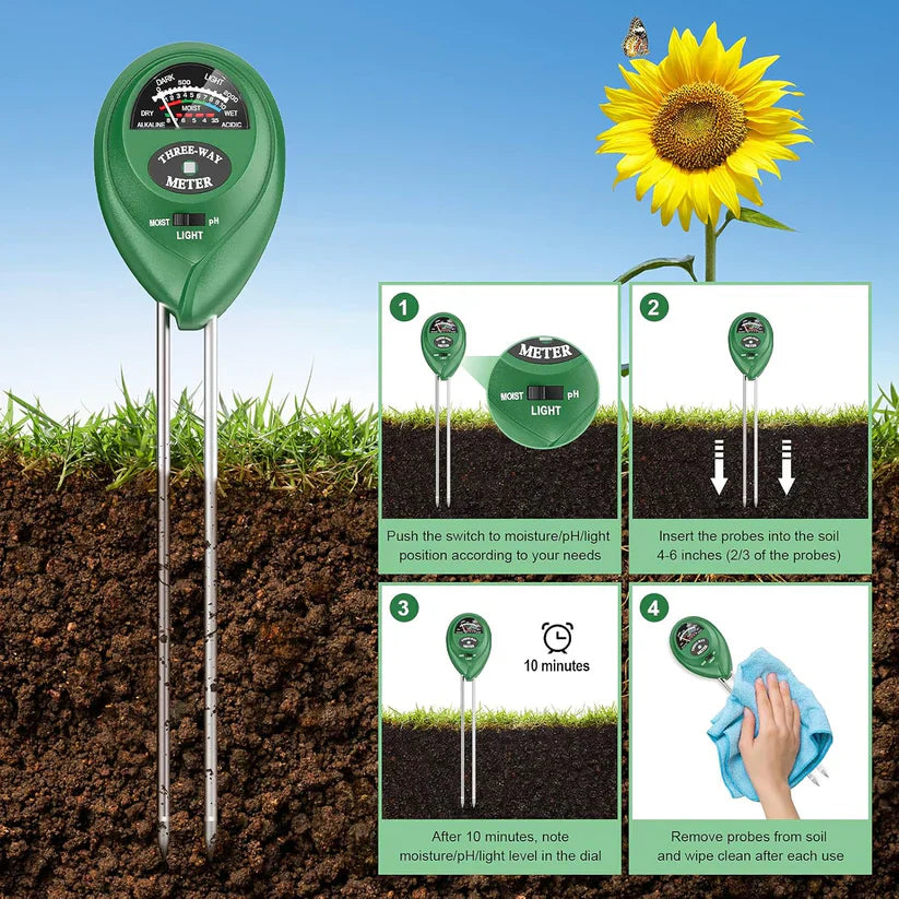 3-In-1 Soil Test Meter| Soil Moisture Sensor Test Meter Samples Health Moisture Tester - 3-In-1 Soil Test Meter 3-in-1 Soil Test Meter