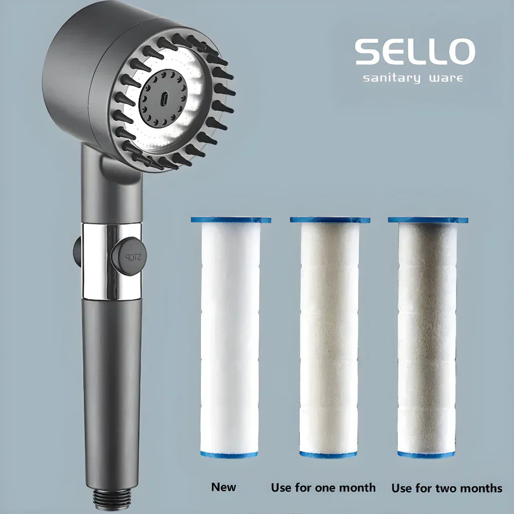 3-Setting Filter Shower Head | Shower Head Hand Shower Header Filteration Shower Pipes Overhead - Electronics - 3-Setting Filter Shower Head