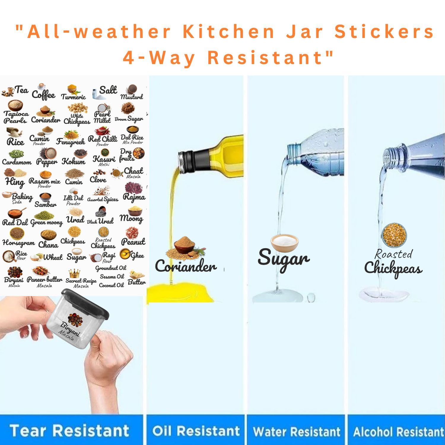 3D Kitchen Label Stickers (Set of 60 Stickers) | Kitchen Sets Accessories Stickers 3D Kitchen Design Label Stickers - 3D Kitchen Label Stickers (Set of 60 Stickers)