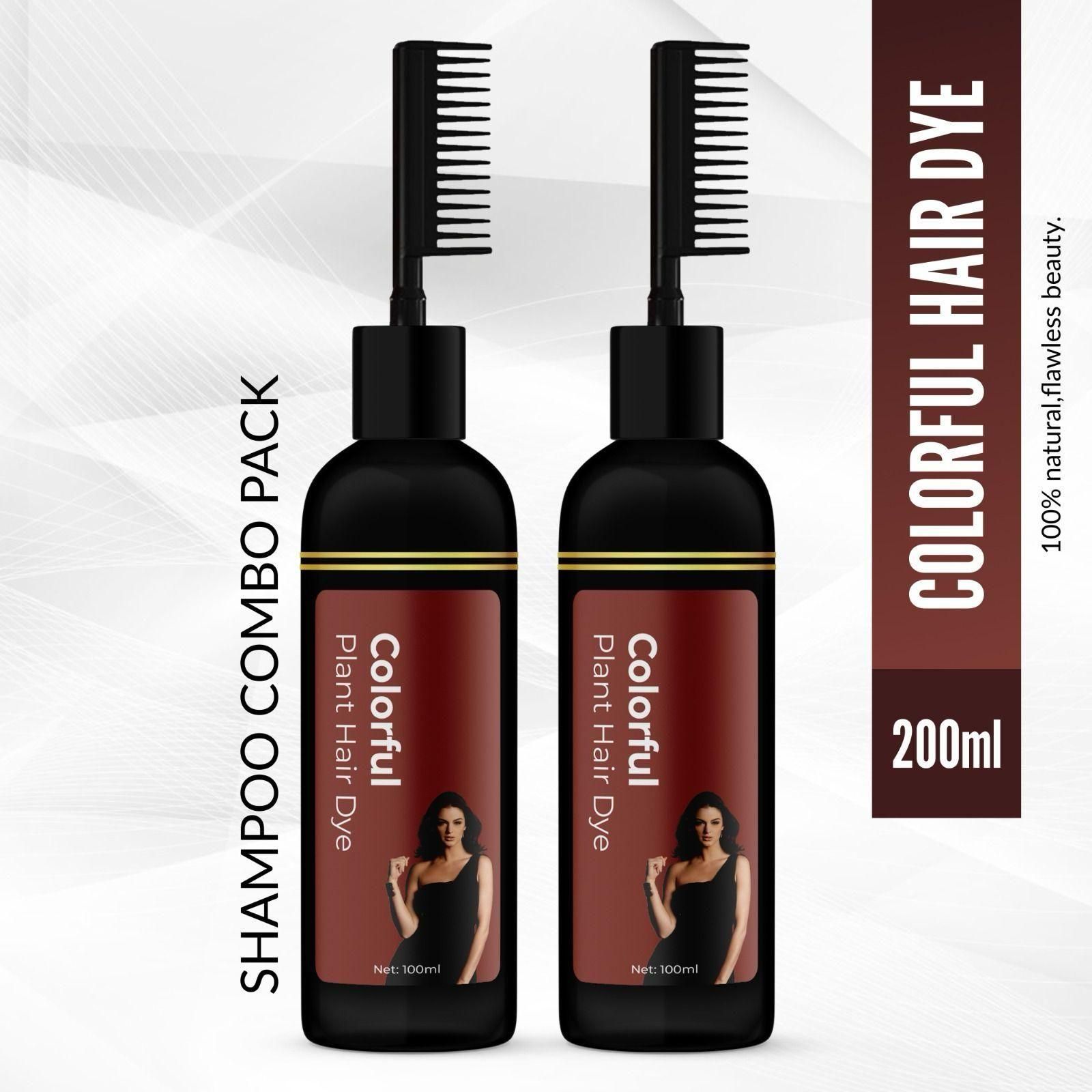 Hair Dye Comb Shampoo (Pack of 2)