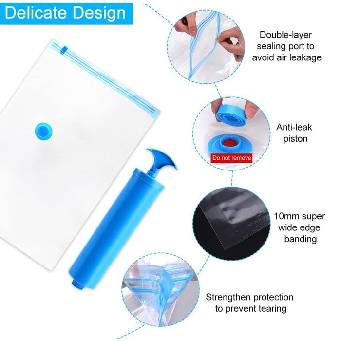 Reusable Vacuum Storage Bags (Pack of 10)