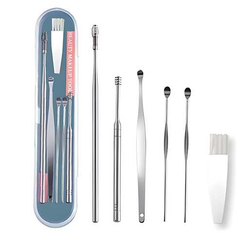 6 Pieces Stainless Steel Ear Wax Removal Kit