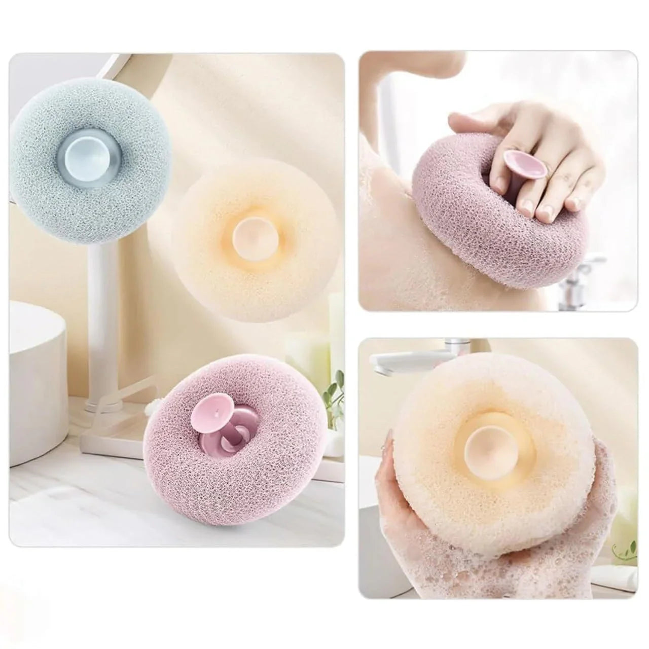 Suction Cup Loofah - Pack of 3