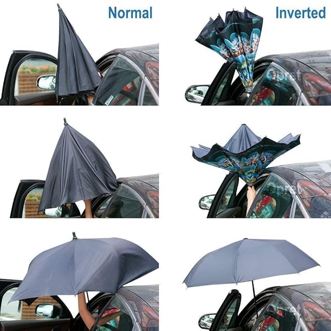 Inverted Reversible Umbrella (Multicolor)