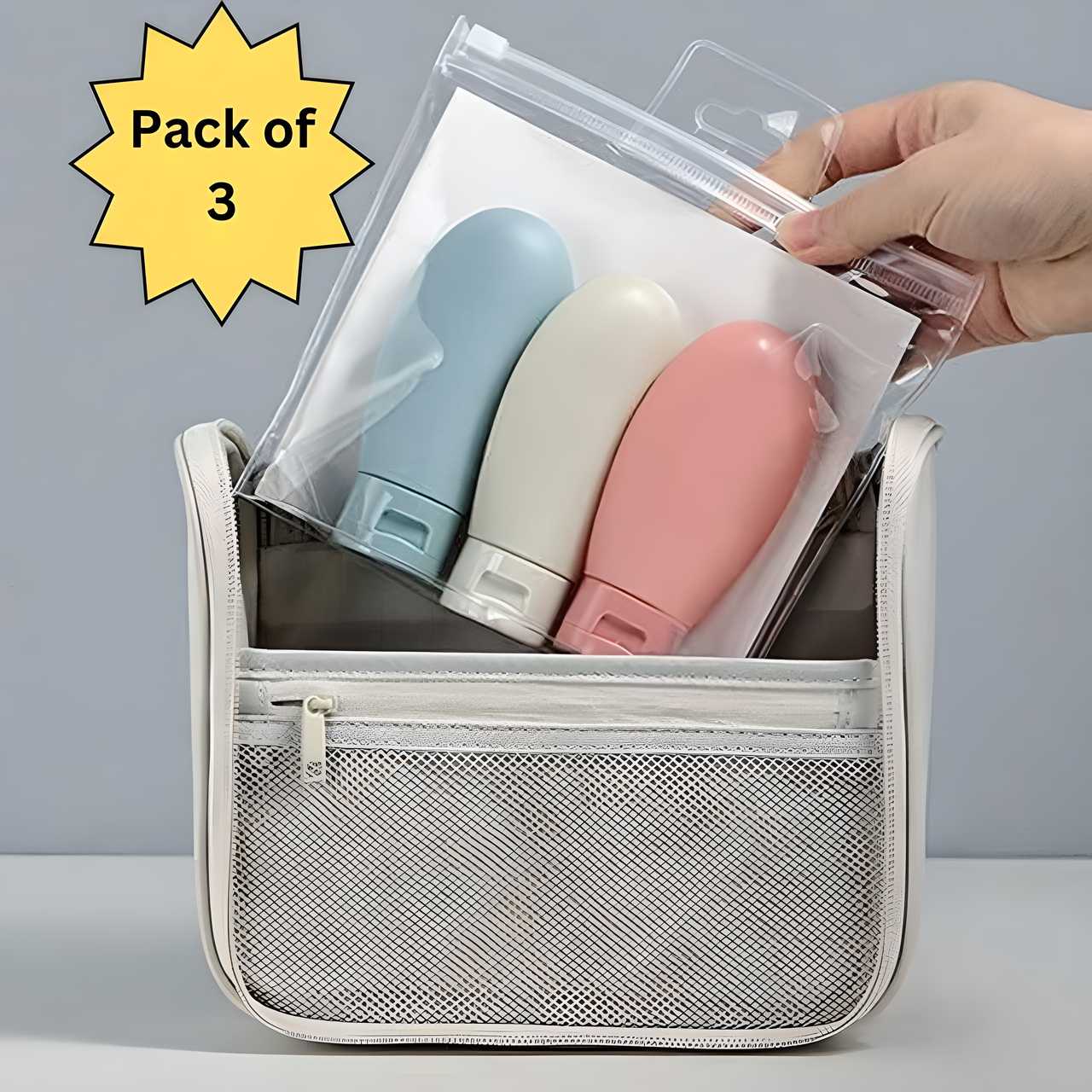 Leakproof Travel Bottles (Pack of 3)