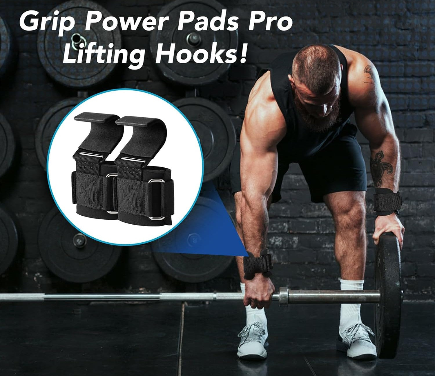 Weightlifting Wrist Hooks (Pack of 2)