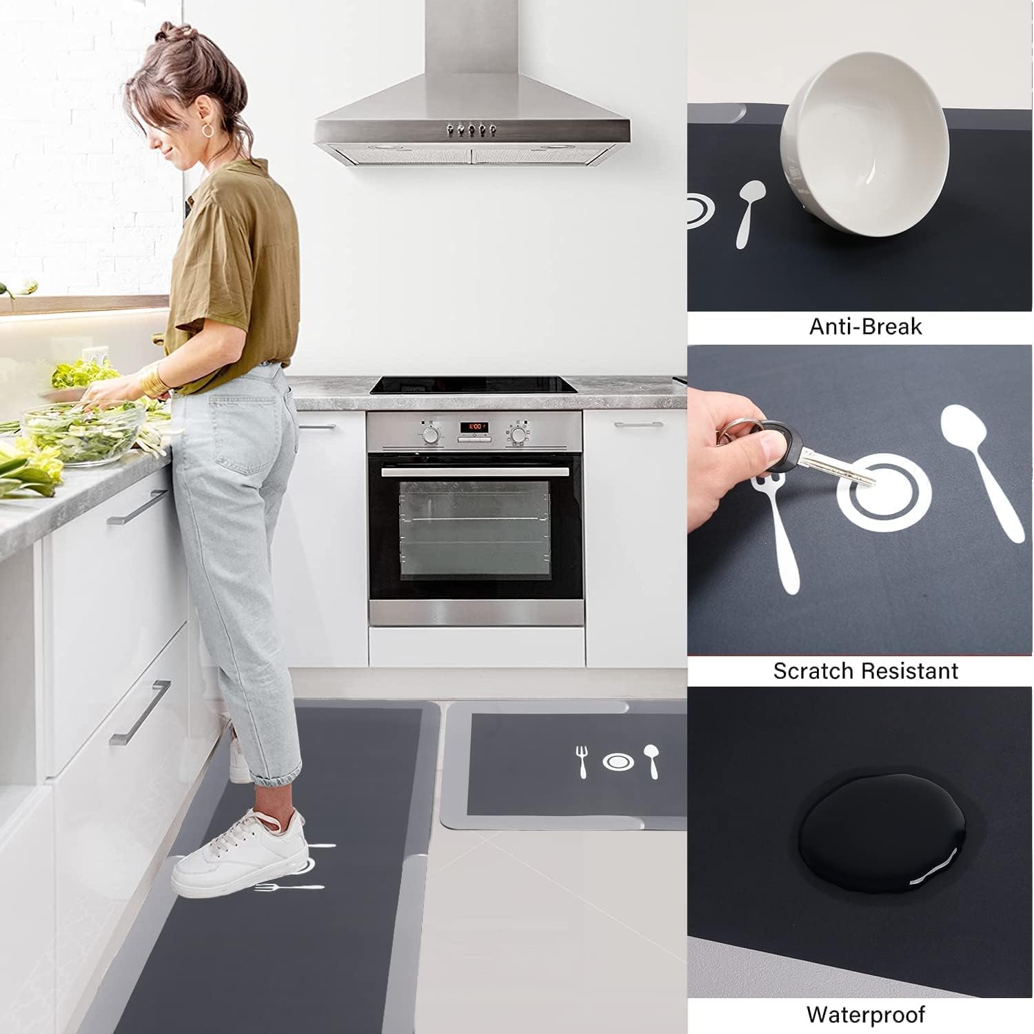ComfortCushionxy™ Kitchen Floor Mat (Combo of 2)