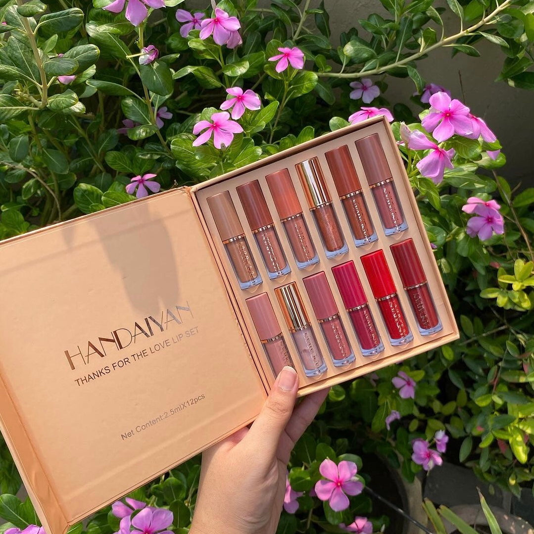 Handaiyan Matte Liquid Lipstick (Pack of 12)