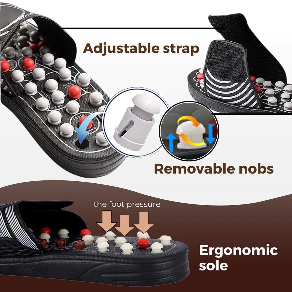 Acupressure Slippers Massage Footwears Reflexology Slipper - Steplaxo™ Inicio Steplaxo™ (Free-3 Pair of Socks) Zaavio®