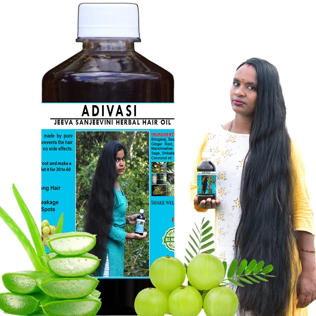 Adivasi Herbal Hair Oil For Hair Growth Natural Hair Oil Herbal Oil - Adivasi Herbal Hair Oil Adivasi Herbal Hair Oil (Buy 1 Get 1 Free) Zaavio®