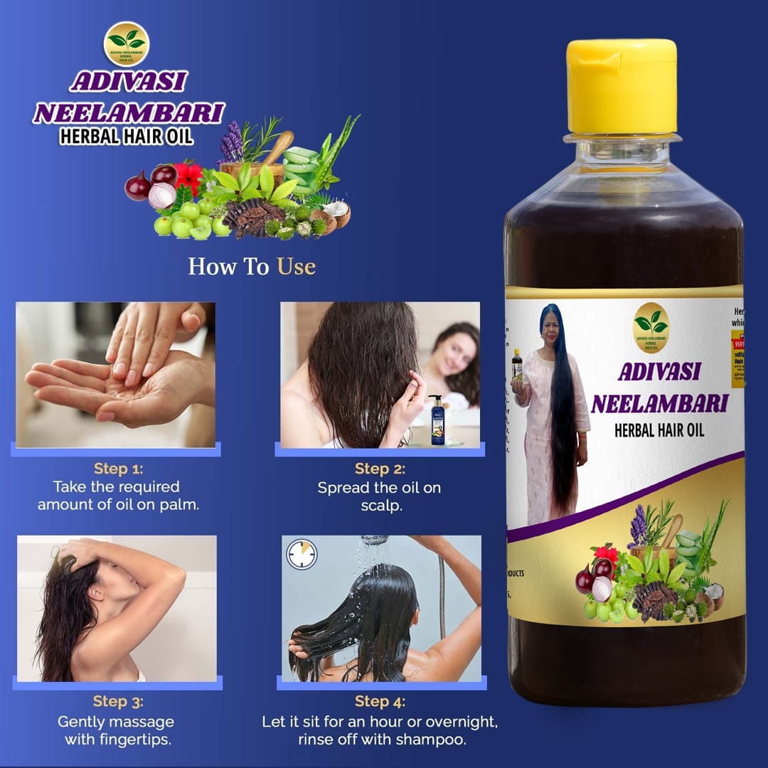 Adivasi Neelgiri Herbal Hair Oil (Pack of 2) Zaavio®