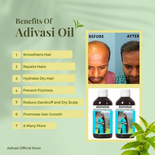 Adivasi Neelgiri Herbal Hair Oil (Pack of 2) Zaavio®