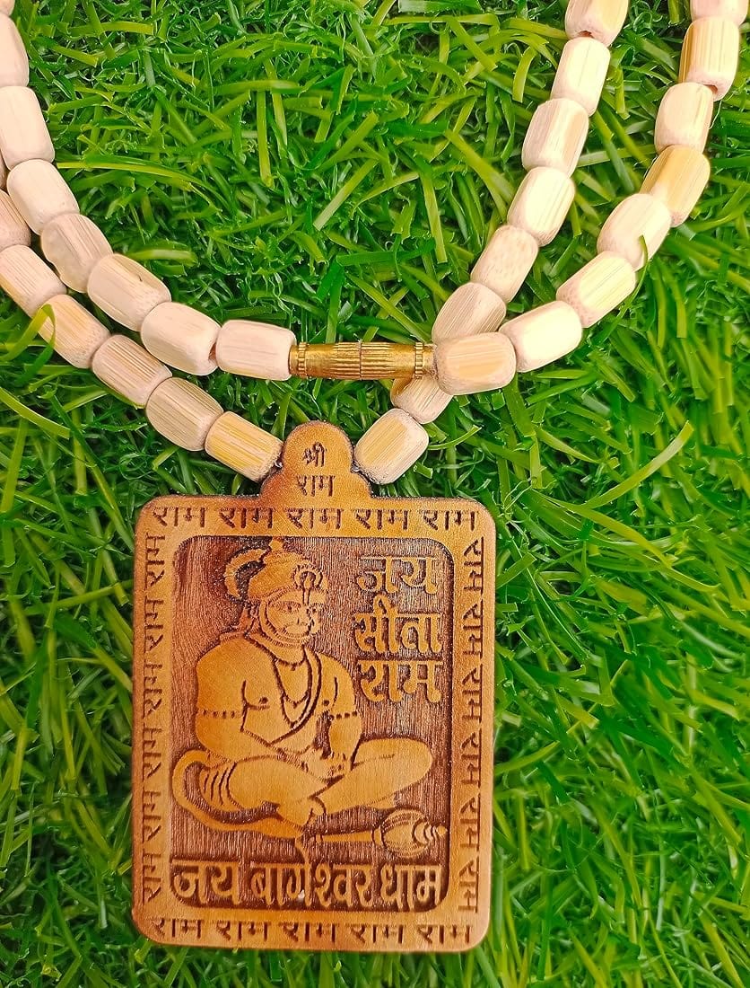 Bageshwar Dham Rudraksha Tulsi Kanthi Mala Hanuman Locket - Bageshwar Dham tulsi Mala (Buy 1 Get 1 Free) Bageshwar Hanuman Mala (Buy 1 Get 1 Free) Zaavio®