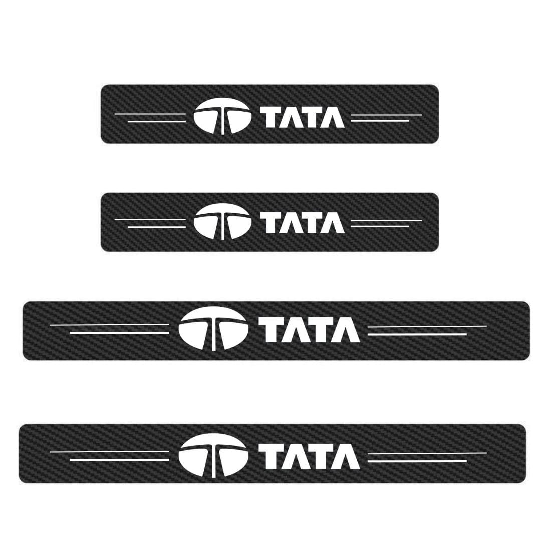 Car Accessories Tata Carbon Fiber Door Sill Protector (4 Pcs) Zaavio®