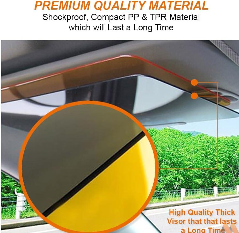 Car Sun Visor Windshield Mirror Protector Anti Glare - Claritix™ Claritix™ 2-in-1 Day & Night Eye Protection Visor Zaavio®