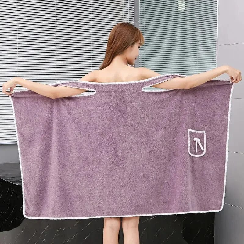 ComfortCurl™ - Womens' Wearable Bath Towel | Bath Robe Towels Bathroom ...