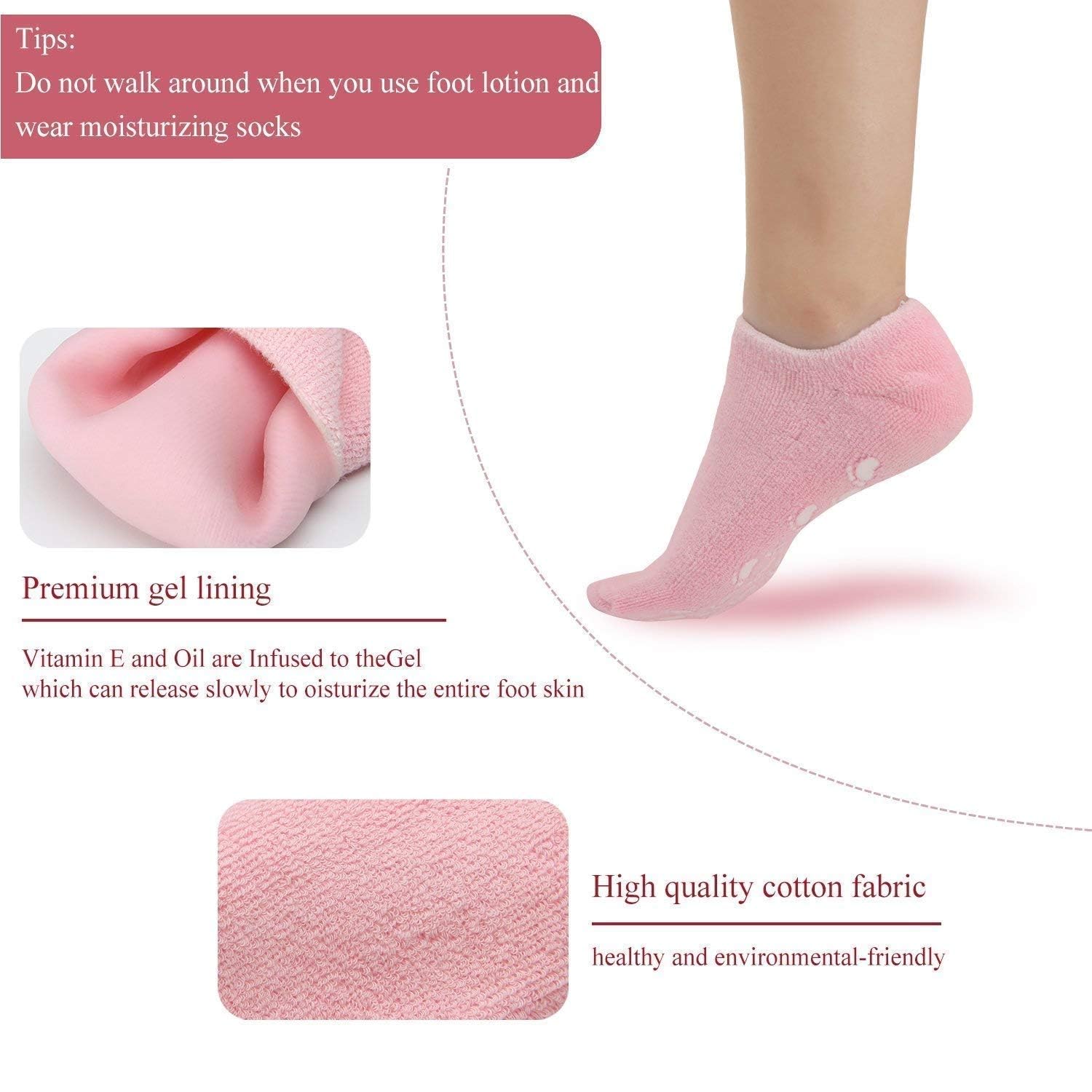 Crack Heal Silicon Spa Gel Socks Zaavio®