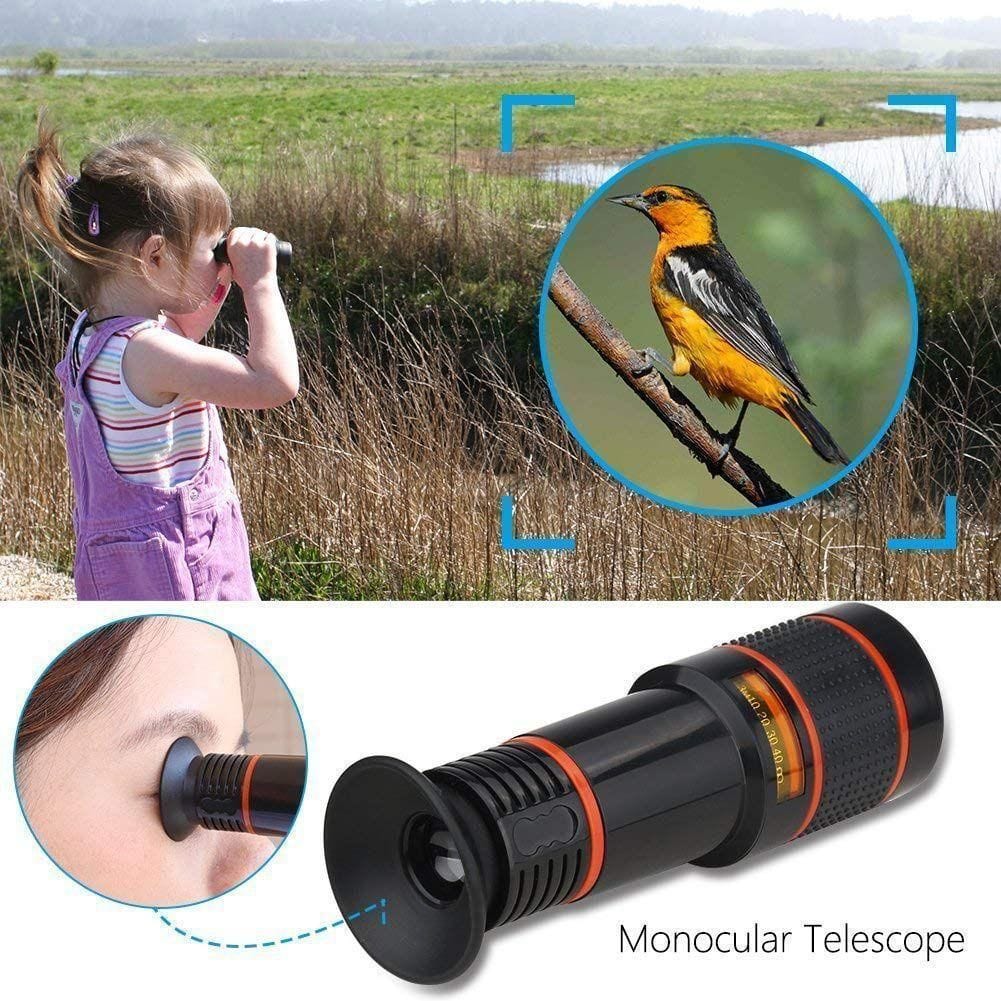 Free Size Protable HD 12x Optical Zoom Camera Telescope Lens Monocular Travel Hiking Tour Roposo Clout