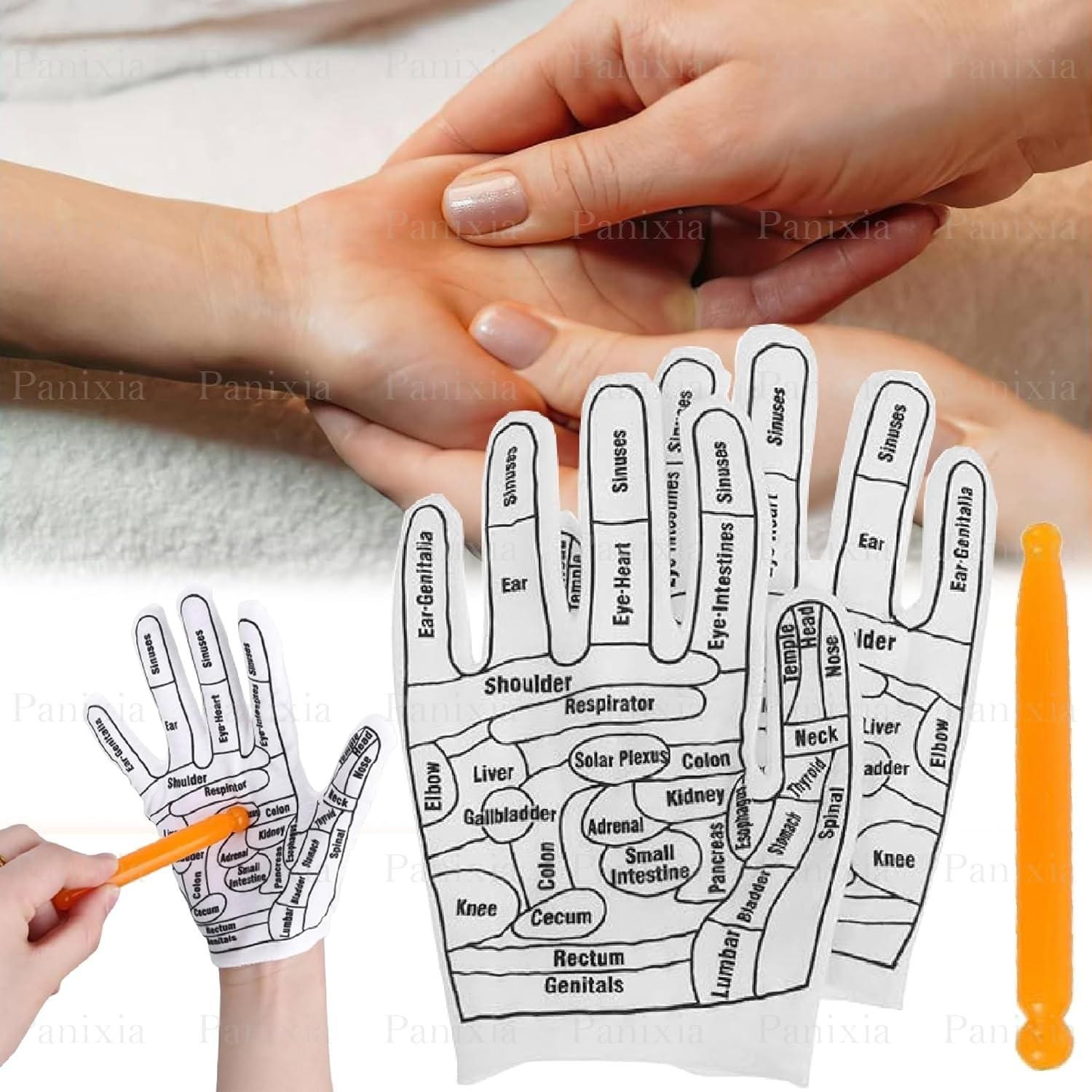 Gloves Acupressure Reflexology Hand Gloves Zaavio®