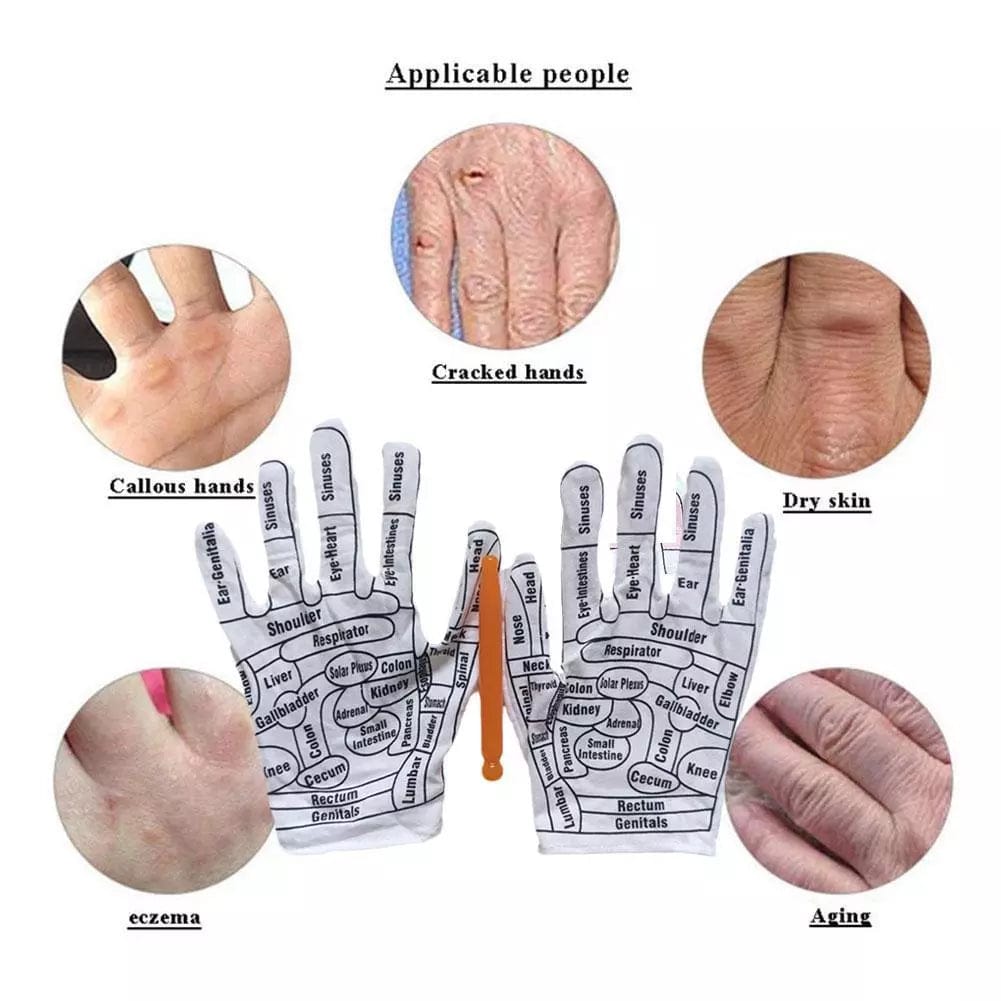 Gloves Acupressure Reflexology Hand Gloves Zaavio®