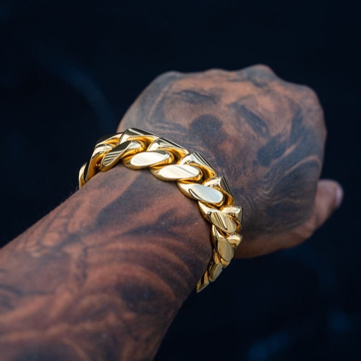 Gold Cuban Bracelet for Men Zaavio®