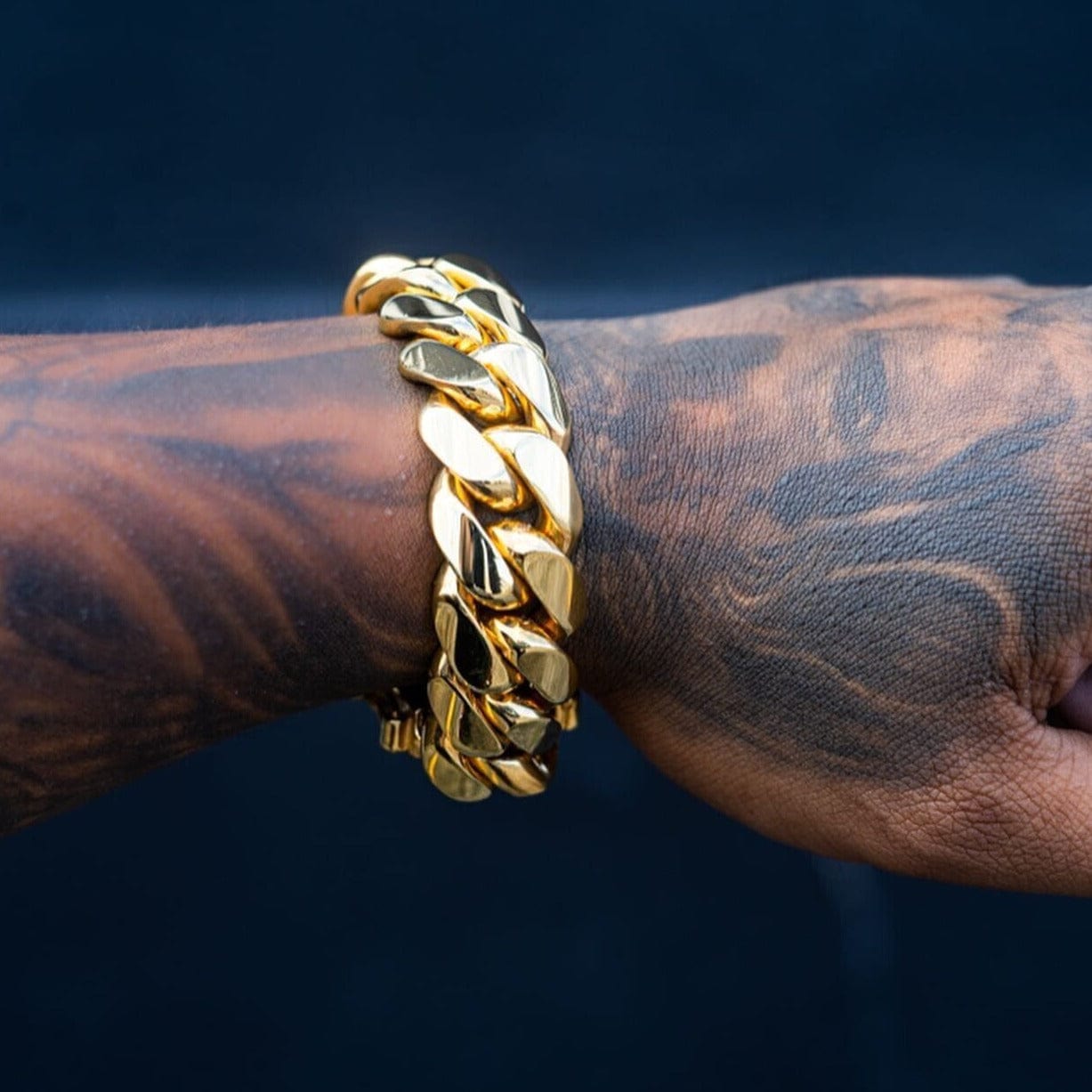 Gold Cuban Bracelet for Men Zaavio®