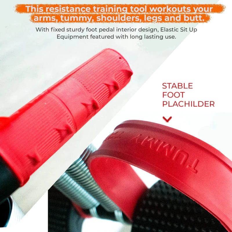 Gym Equipment Resistance Band Ab Exerciser Abdominal Workout -Fitness Tummy Trimmer Stomach Machine - Tummy Trimmer Double Spring Tummy Trimmer