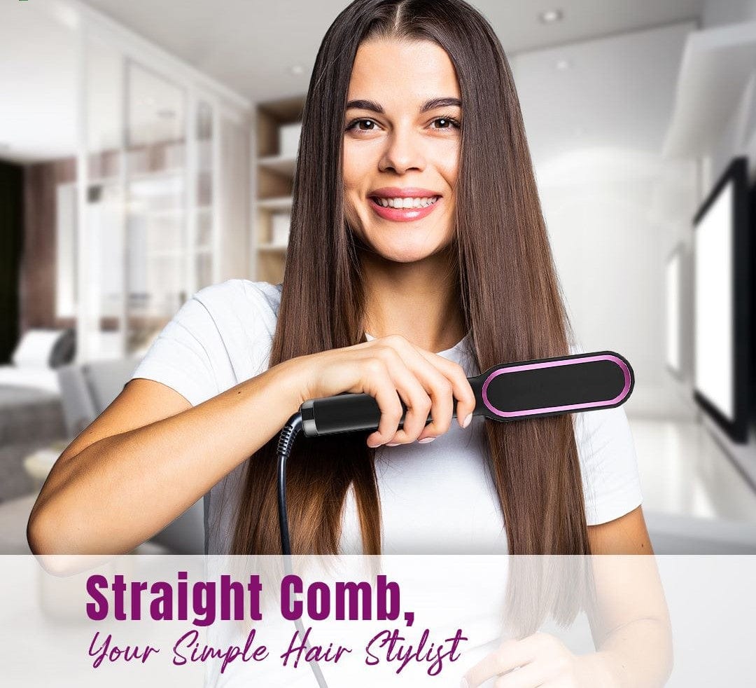 Hair Straightening Brush Electric Comb Heat Straightener - Stylixo™ Stylixo™ Hair Straightener Comb Zaavio®