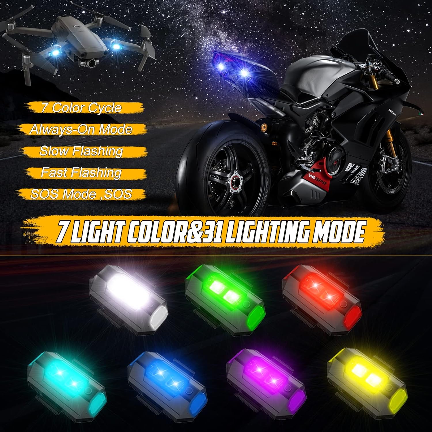 Helmet Exterior Night Signal Light With USB Zaavio®