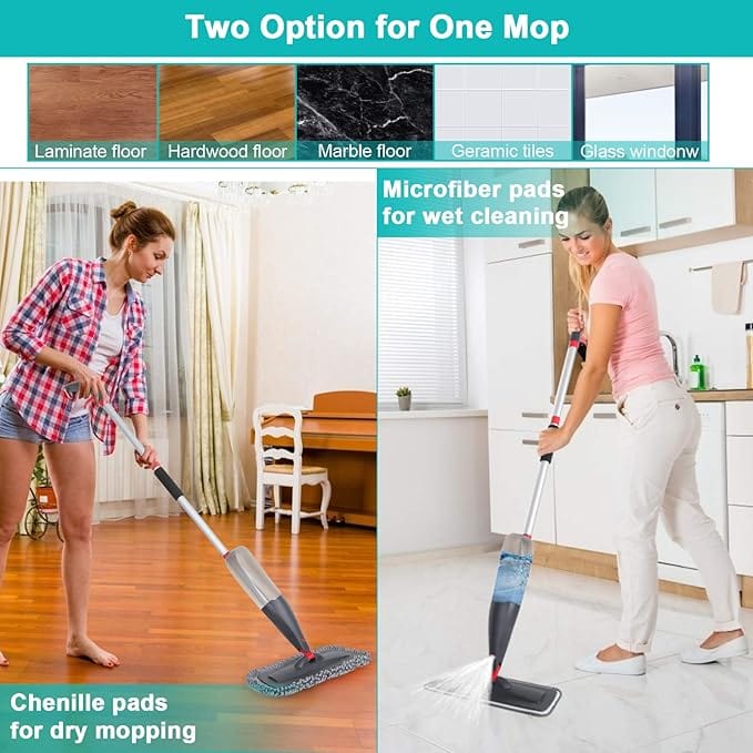 Home Cleaning Floor Cleaning Mop Stick with Spray Bottle Zaavio®