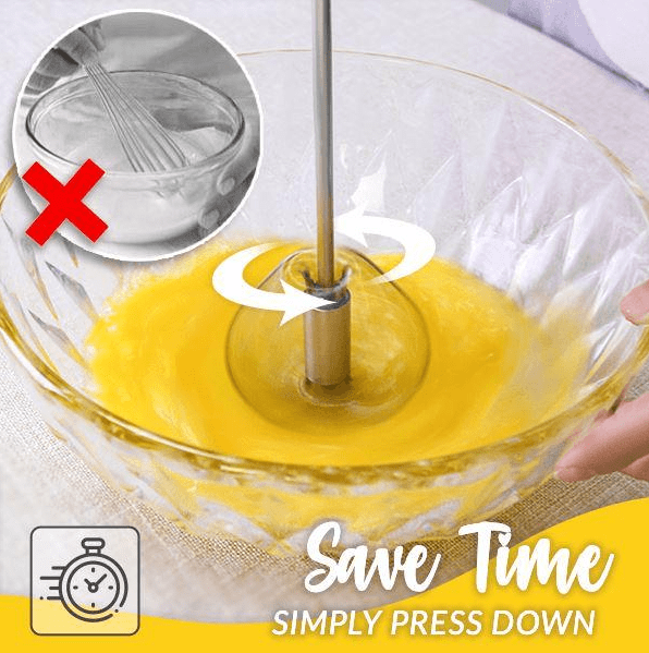 ✨Kicthen Hot Sale-Stainless Steel Semi-Automatic Whisk Simonlity