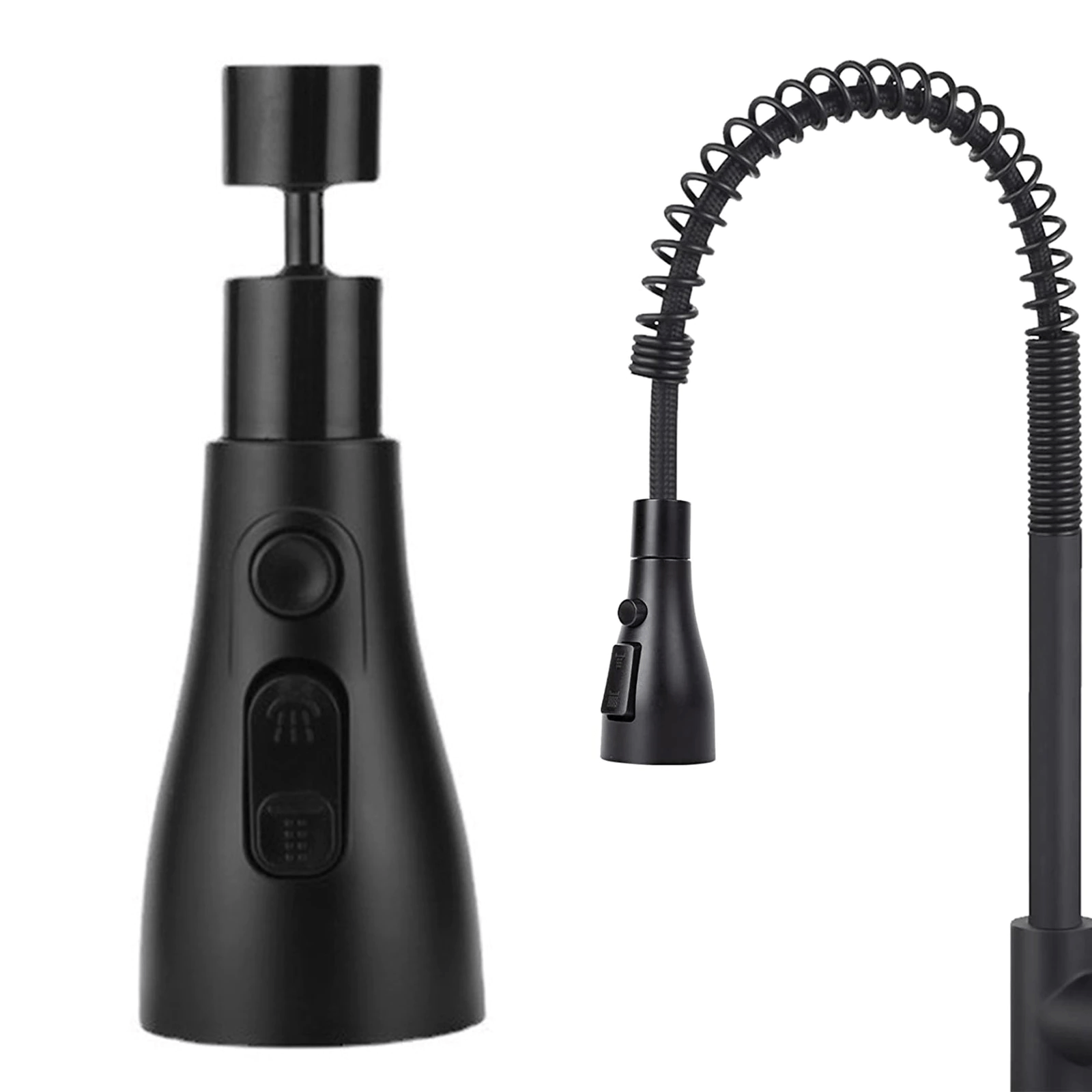 Kitchen Accessories Sink Tap Water Aerator Faucet Tap Purifier  - 3 Modes Water Faucet Sprayer - Faucets - Chrome - Faucet Sprayer 3 Modes Water Sprayer