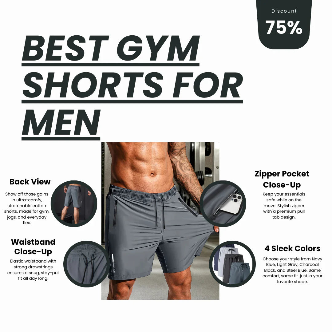 Men's Stretchable Cotton Shorts for Summers (Pack of 4)