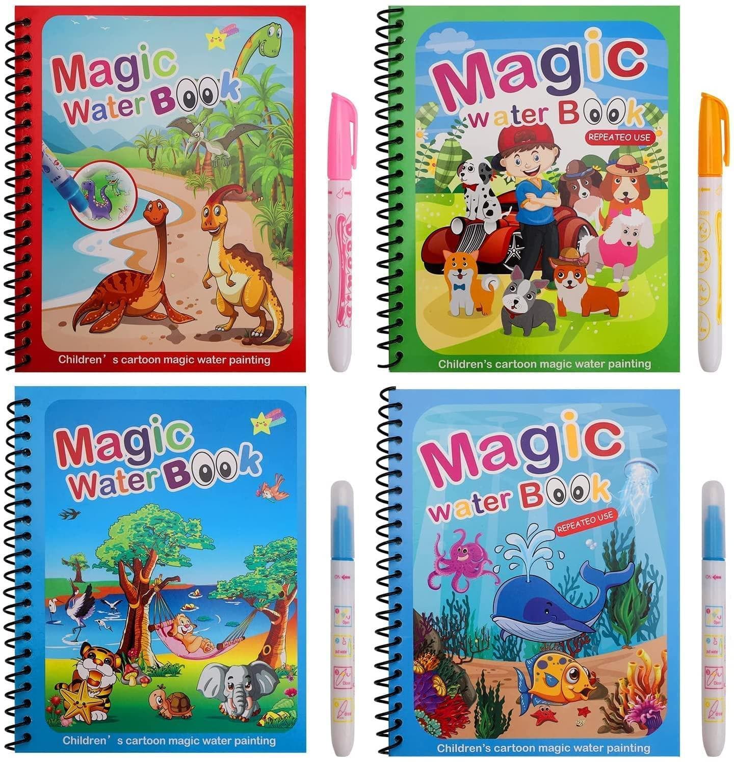 Magical Water Painting Book 🎨 (Set of 4) thewishcrate