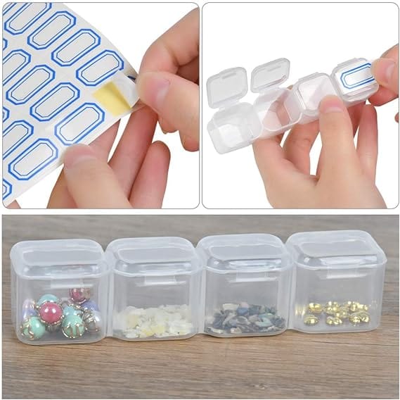 Minso Plastic Jewelry Grid Organizer Box with Imitation Adjustable
