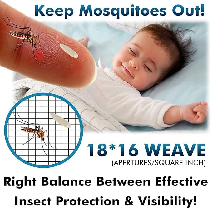 Mosquito Net For Windows Sliding Nets For Doors Window Screen Net  - Mosquito Window Net MosquiGuard™️ Window Mosquito Net Zaavio®