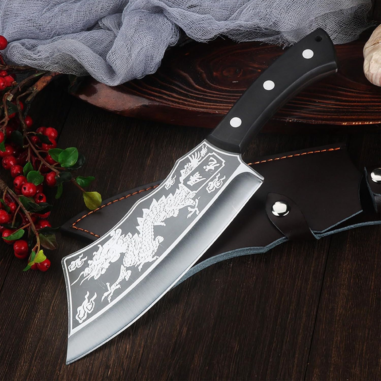 ObsidianSlice™️ Japanese Dragon Slicer Knife | Dragon Knife Hand Made Steel Forged Titanium Japenese Knife ObsidianSlice™️ Japanese Dragon Slicer Knife Zaavio®