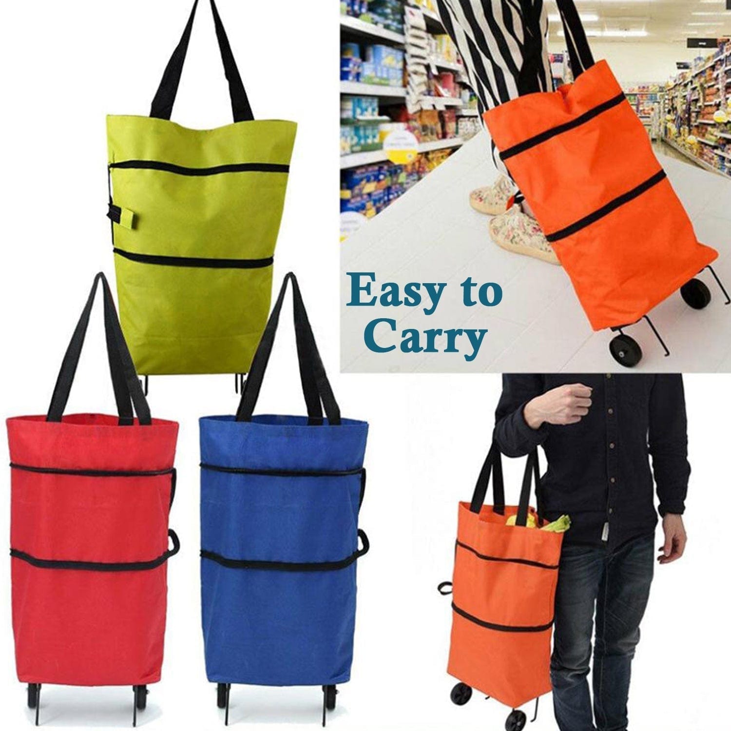 Other Folding Cart Bags Trolley Shopping Bag For Travel Luggage Zaavio®