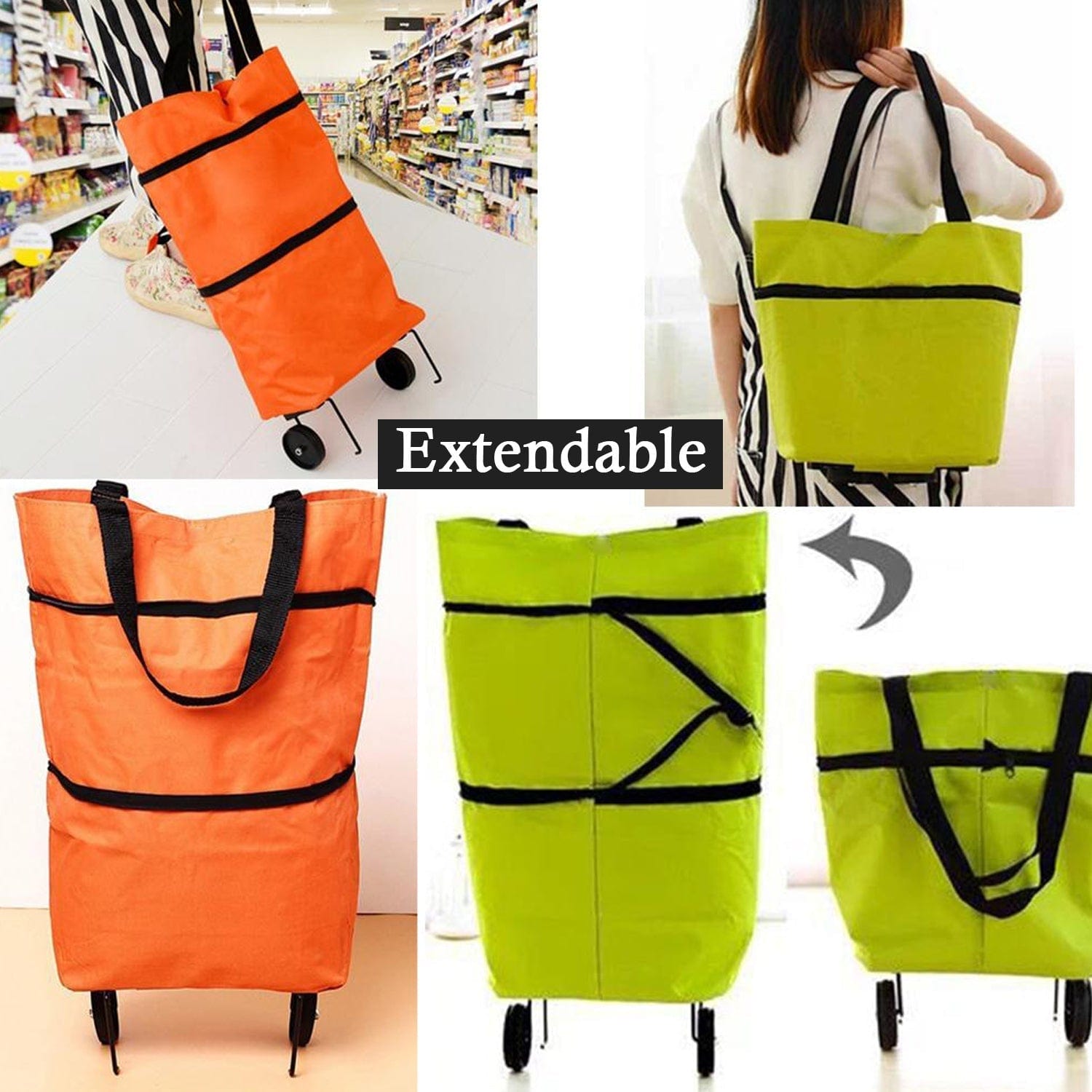 Other Folding Cart Bags Trolley Shopping Bag For Travel Luggage Zaavio®