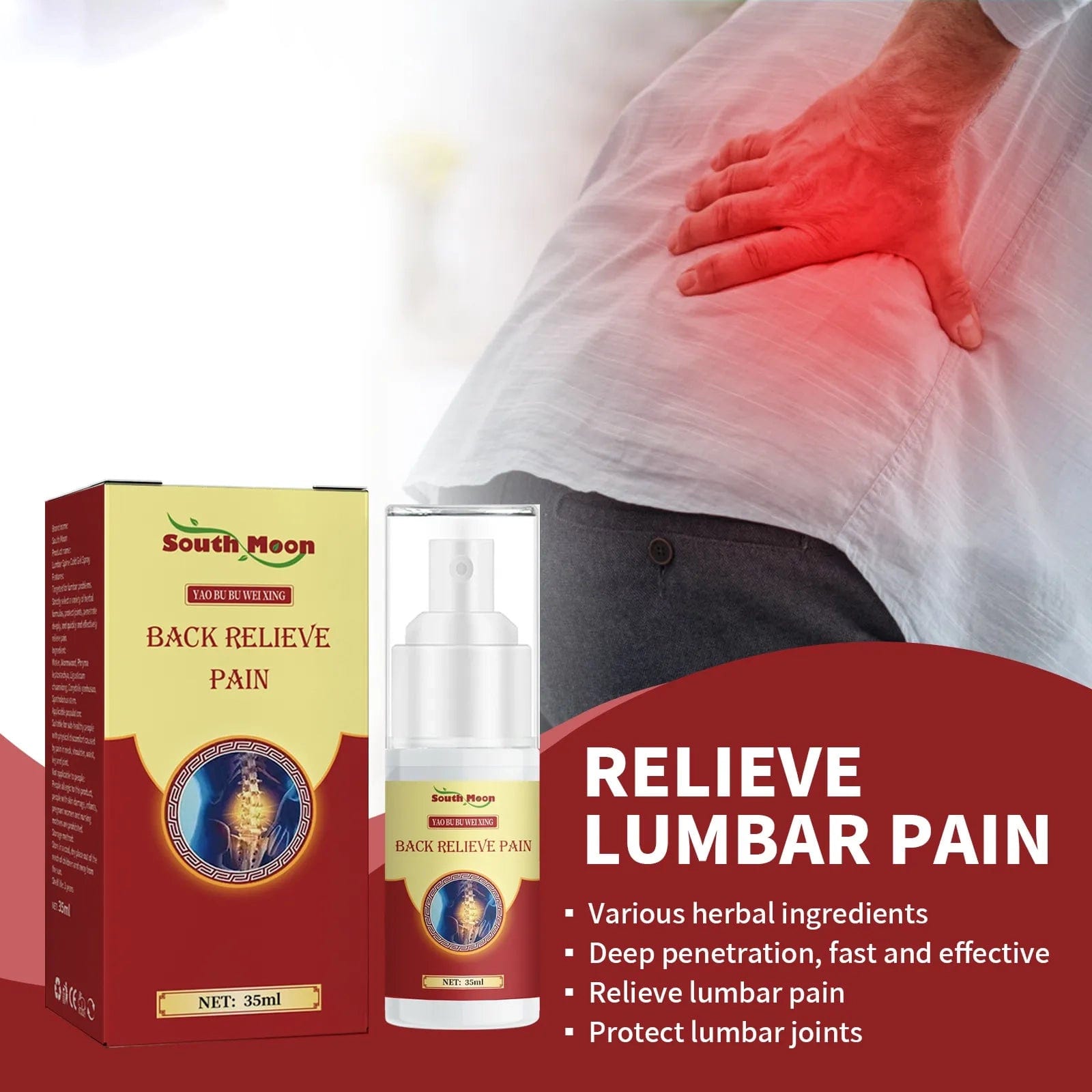 Pain Relief Spray Lumbar Pain Spinal Pain Relief Spray Pain Killer - Releafy™️ Releafy™️ Zaavio®