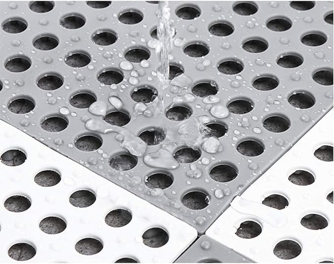 Plastic Bath Mat with Drain Holes and Drainage Pack of 6 Zaavio®