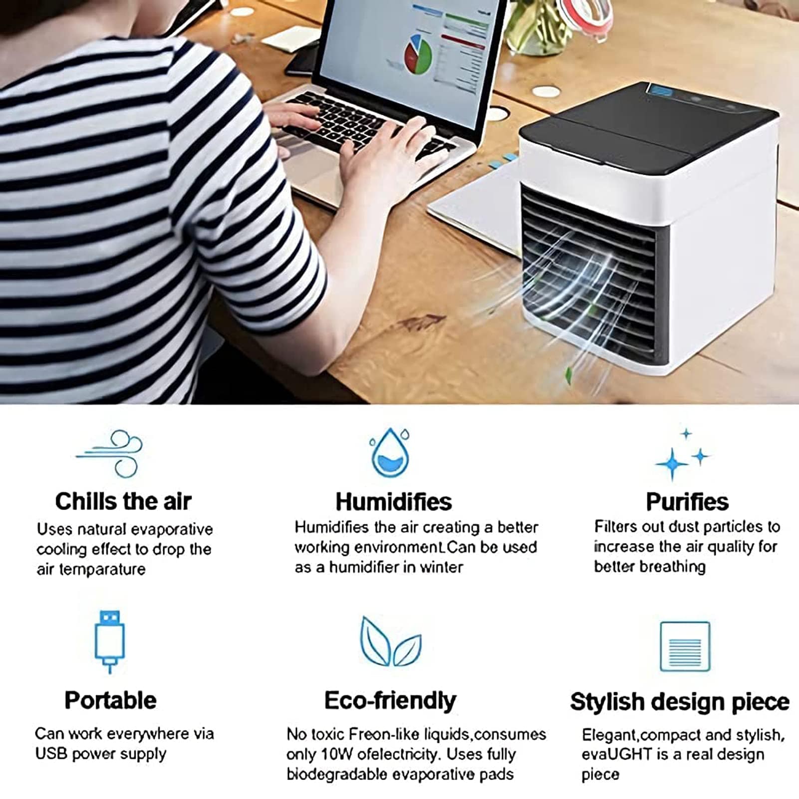 Portable Room Cooler Arctic Air Conditioner Pure Chill - EasyChill™ 2.0 Air Conditioners EasyChill™ 2.0 Zaavio®