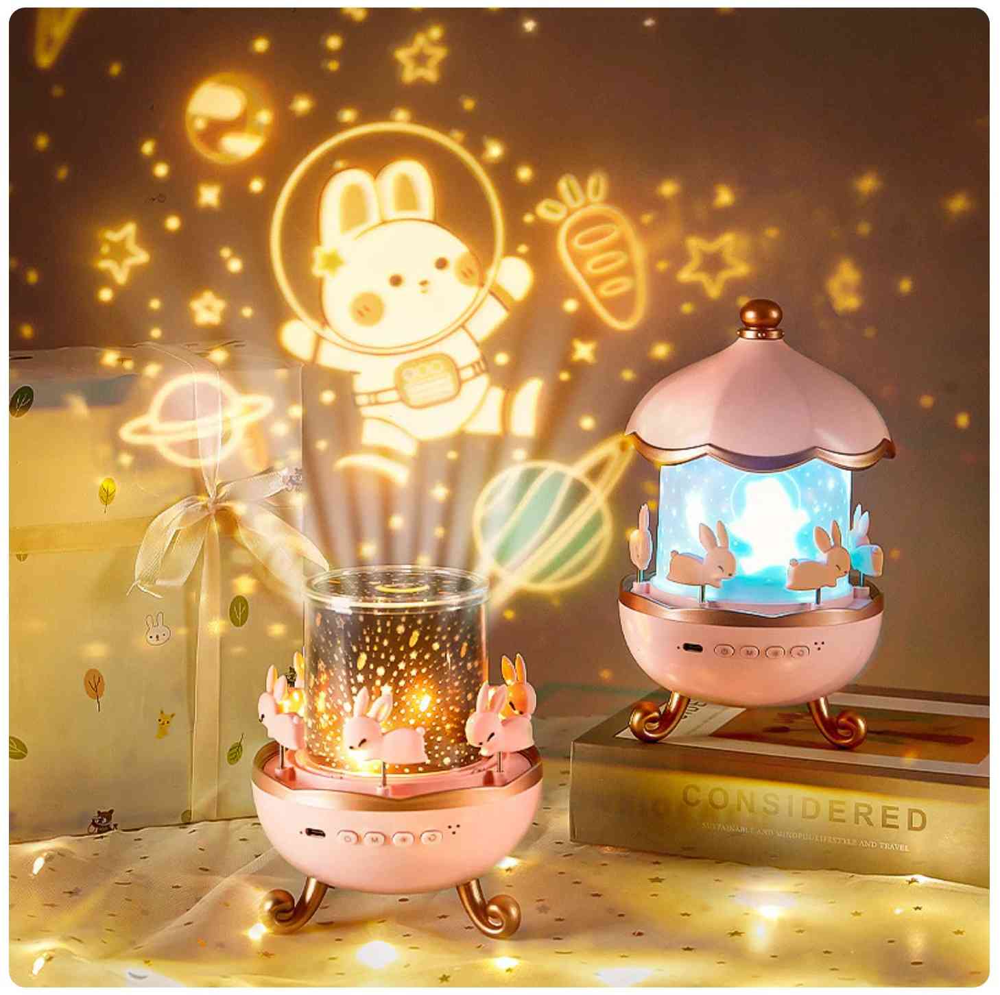 Projection Night Light | Light Lamp Projection Aura Night Light Star Projector Room Lamp - Projection Night Light 3-in-1 Celestial Dream Projection Lamp