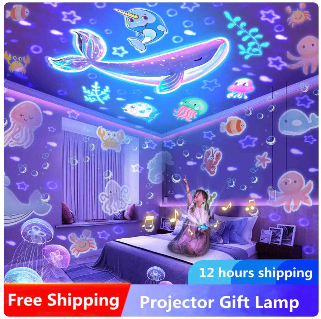 Projection Night Light | Light Lamp Projection Aura Night Light Star Projector Room Lamp - Projection Night Light 3-in-1 Celestial Dream Projection Lamp