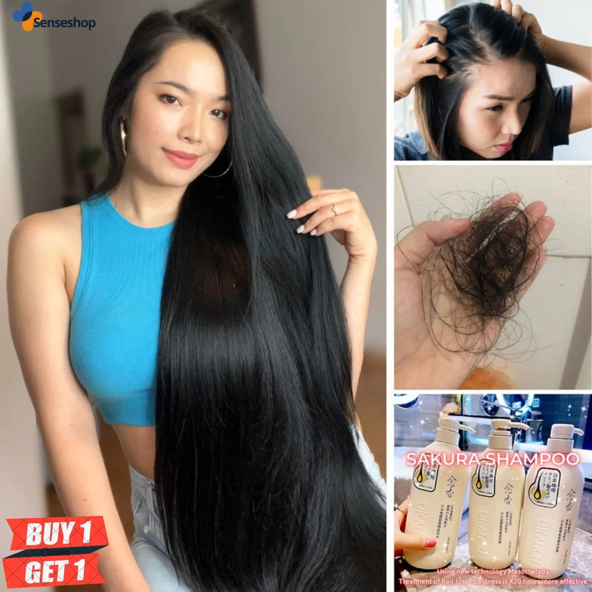 Sakura hair growth (❤️Japan's No. 1 Shampoo❤️) Sakura hair growth (❤️Japan's No. 1 Shampoo❤️)🔥Buy 1 Get 1 Free🔥- For Both Men & Women Roposo Clout