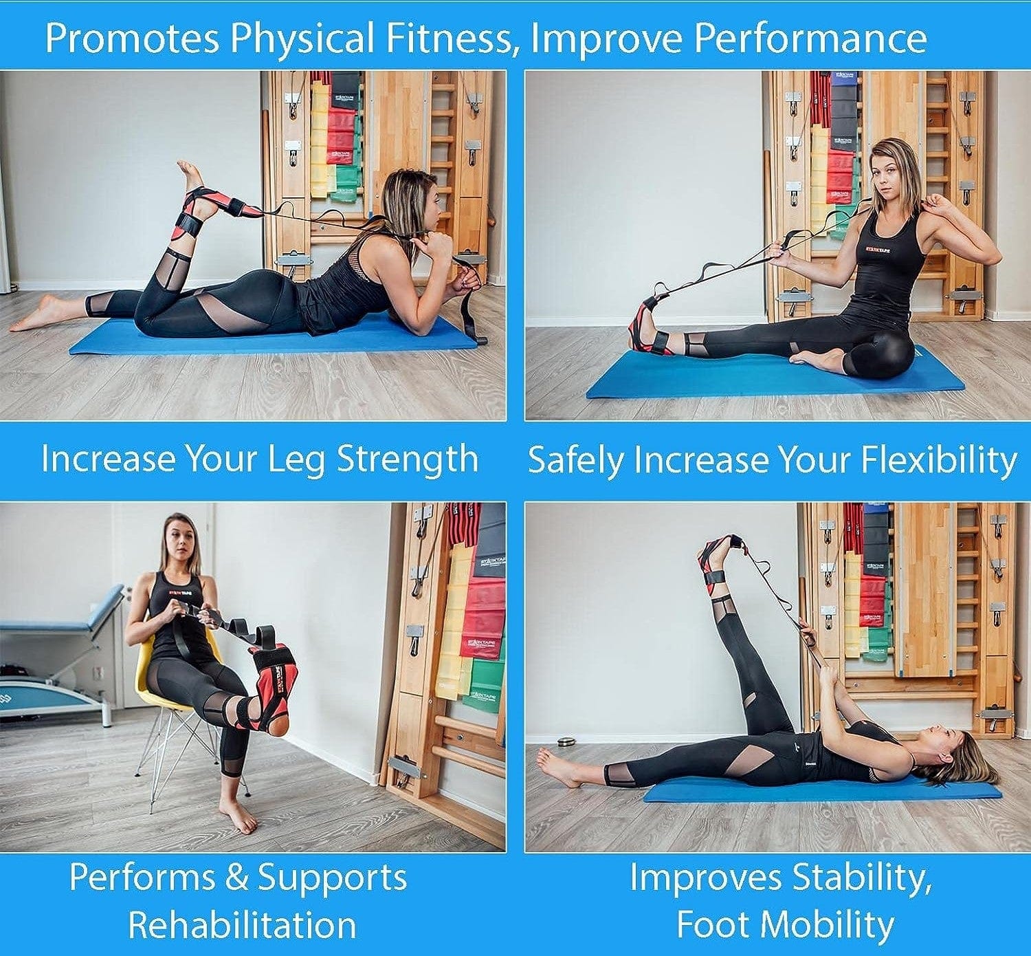 Stretching Band Full Body Stretch Yoga Ankle Belt Strap - Strechixo™ Strechixo™ Zaavio®